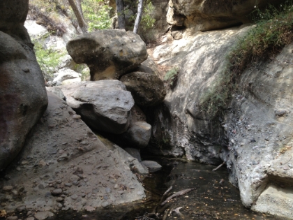 It's a bit of a scramble to get back to the waterfall.