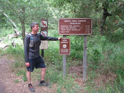 Dad joined me one day for a Santa Ynez hike and took a rare picture of me on the trail.