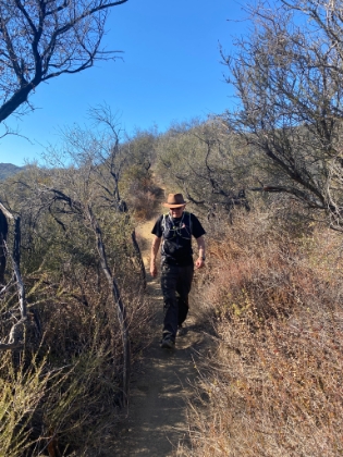 Cruising back down through the chapparal.