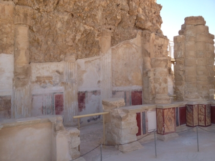 Remains of the stonework, some of it restored.