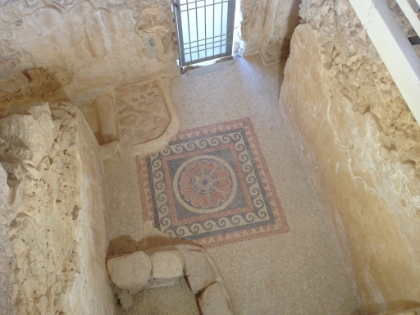 Some of the original mosaic tile restored in amazing condition.