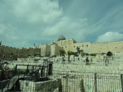 The Southern wall of the Old City.