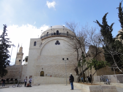 The Hurva Synagogue, recently rebuilt after laying in ruin following destruction by Muslims in the 1700s.
