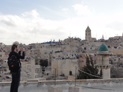 A co-worker taking in the view.