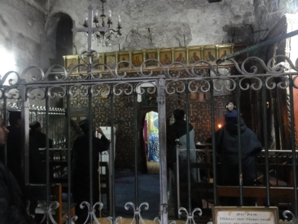 The Ethiopian Christian shrine just outside the main church.
