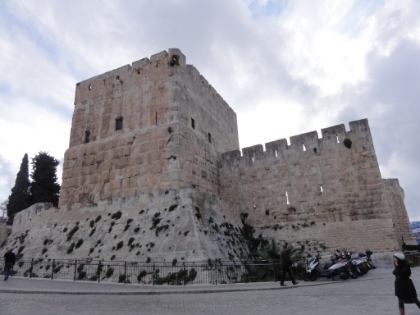 After leaving the Church of the Holy Sepulchre, we leave the Old City via Jaffa Gate.
