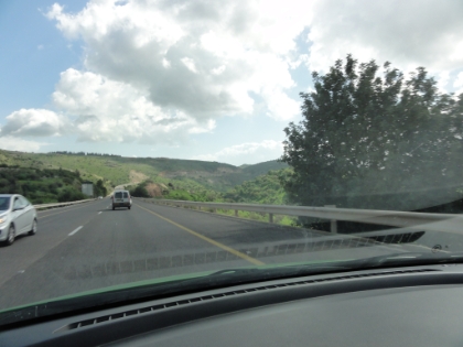 Winding my way up into the Golan Heights. This area has traded hands between Syria and Israel multiple times in various battles over the years. It's mostly beautiful green, rolling hills, very sparesly populated. But it is evidently a miliary vantage point because of the elevation. At this point though I am starting to get lost. I wandered around for a while trying to find the trail. It became clear I wasn't going to make it there in time to do the trail I was really hoping to do.