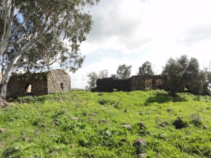 Remnants of an old Syrian village. According to the trail guide, it was destroyed years ago in one of the battles in the area.