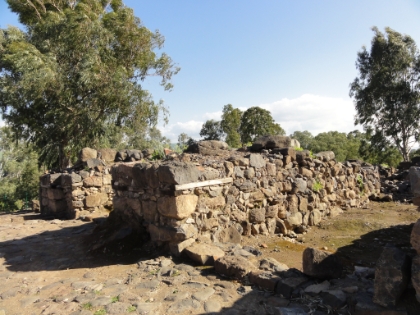 The remains of a building at the top of Bethaisda Mount (hill), 2000+ years old. Aside from a couple signs, the area is not protected in any way. Amazing for a site of such archaeological significance.