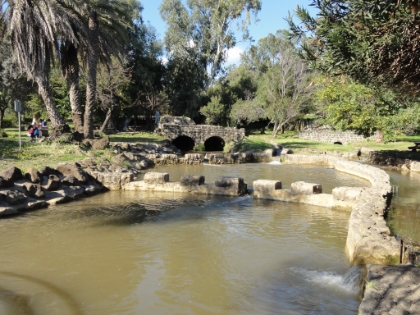 The Jordan River recreation area. Evidently a popular swimming spot in the summer.