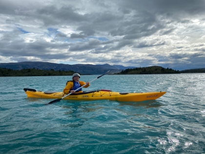 Dad's an experienced kayaker.