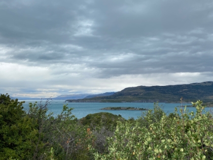 A look down at Lago Toro from the trail.