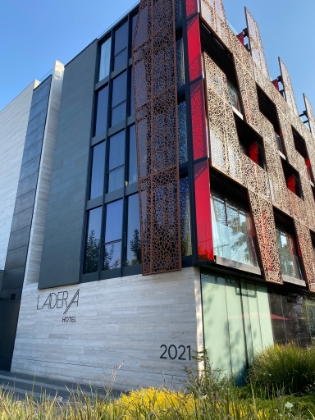 The drive from Patagonia Camp to the small airport at Puerto Natales was mostly over rough gravel roads. But then we had a smooth flight into Santiago where we were met by our guide Tanya and taken to the Ladera Hotel, where we'd be staying for the next 3 nights.