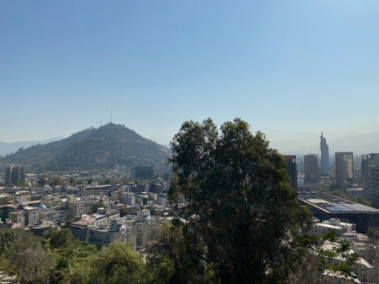 After a brief break, we decide to check out San Crist&oacute;bal hill. It's home to the Santiago Metropolitan Park, which has some trails leading to the top.