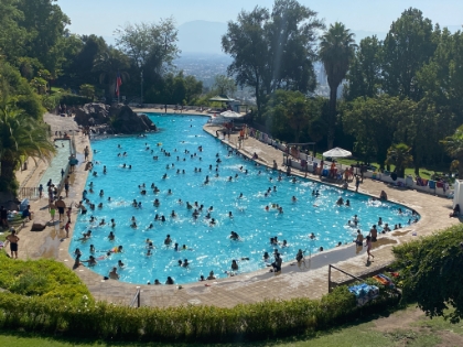Tapahue pool, a huge community pool in the park.
