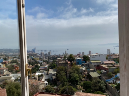 The view from the 3rd floor of Neruda's house.
