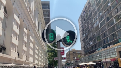 I love the crosswalk signs in this area of town!