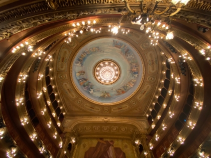 And towards the ceiling, where there's a hidden compartment for a choir to sing when angelic voices from the sky are needed.