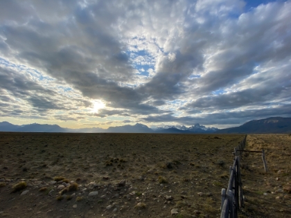 We started the morning with a 3 hour flight from Buenos Aires down to El Calafate, then drove a couple hours North to the small mountain town of El Chalt&eacute;n. Here we stop along the road for our first look at the Cerro Torre and Fitz Roy massifs in the distance.
