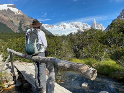 Dad taking in the view from one of the many creek crossings.