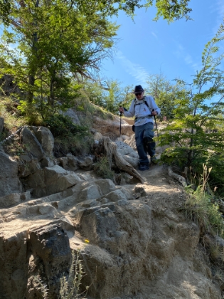 The trail gets a little technical in places.