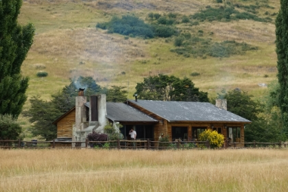 We arrive at the Nibepo Aike estancia. Here's the dining hall where we'll be having an excellent lamb and steak lunch shortly.
