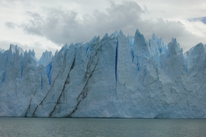 The blues in the ice are amazing. They're so deep and vibrant in places, it looks like there's LED lights in the ice. The density of the ice causes it to absorb blue light frequencies less efficiently than other colors, giving it the blue hue.