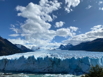 Another view of the glacier. The lighting on the ice fall changes continuously as the clouds move in and out.