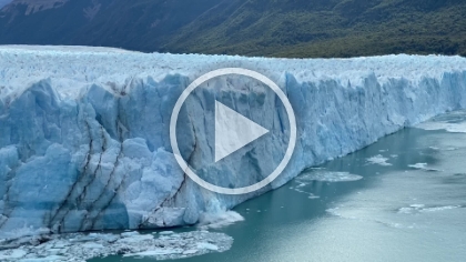 Video of a small calving in-progress.