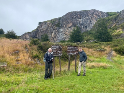 Made it back down. That was a steep descent. Now it's time for lunch, then we'll head over for a quick look at Grey Glacier.
