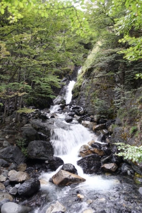 A nice cascade not far beyond Refugio Chilena.