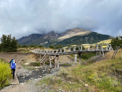 The trail starts at Hotel Las Torres on private land. You actually have to walk through a gift shop to get to the trailhead. There's only 3 of us today plus our guide.
