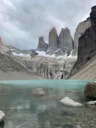 The view from lake level. Clear but milky water. Considering that it's usually raining with extreme winds here, the weather today was quite good.