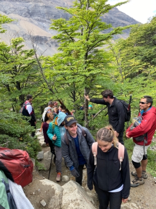 In the narrow sections, we actually had to stop and wait for the uphill traffic to go by before we could continue down. They're going to have to start permitting this trail soon!