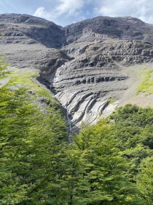 One of the extremely tall cascades flowing down the side of Valle Ascencio.