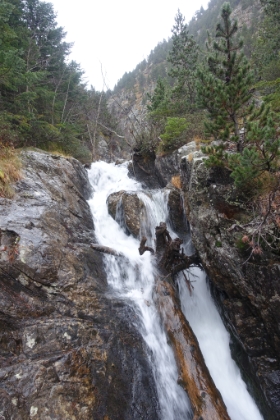 A roaring cascade being funneled through a narrow gorge. It's loud and impressive in person.