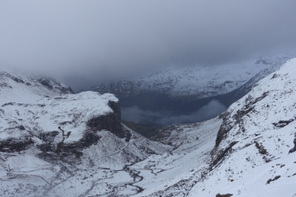 Another look back towards the cirque from even higher up now.