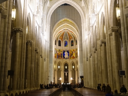Inside the cathedral. It's an awesome cathedral, though not quite as impactful for me as Montserrat.