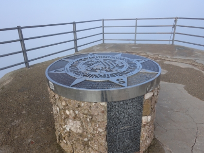 Memorial compass on the summit.