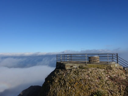 Looking back at the other peak.