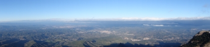 View of the Catalonia valley below.