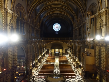 Above the altar, looking back towards the entrance. This is an active church and home to one of the top choirs in Europe.