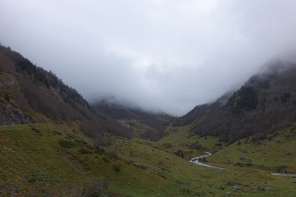 Even though I was way behind schedule, the beautiful drive kept my spirits up. It rained most of the way, and snowed in some areas.