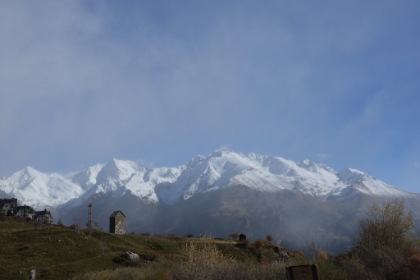 Fresh powder on the Pyrenees. I think I could handle living here in the South of France.