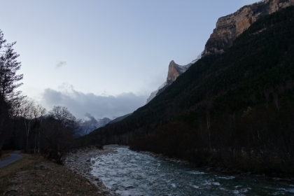On the path almost back to the car. Looking West down the valley as the sun is getting low. The hooked peak is the Gallinero where I was not that long ago.