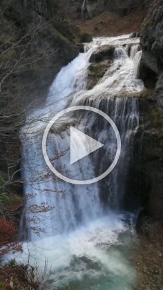 The falls in motion.  For best performance, you can view the video on  YouTube .