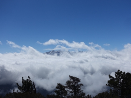The storm is definitely starting to blow in now. This would probably be an amazing view of San Gorgonio on a fully clear day.