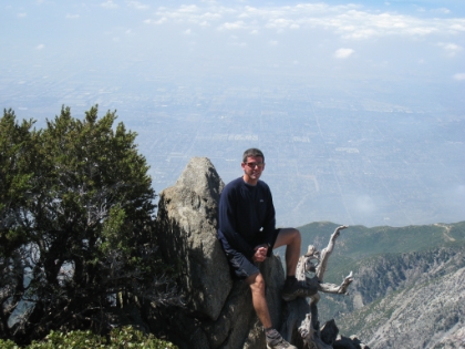 Cucamonga Peak.  Me on the peak.