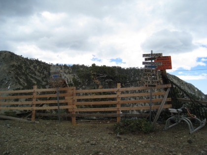 I'm not sure which ski run I just ran up. Most people would probably think it's a lot more fun going down in the snow, but not me!