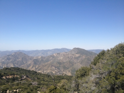 Looking out towards the Angeles backcountry.